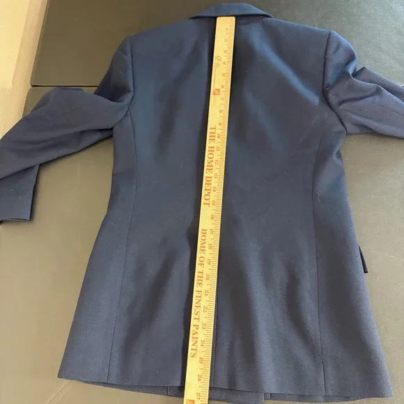 Talbot Double Breasted Blazer Womens 2P Wool Navy Gold Crest Buttons Academia - Picture 15 of 16